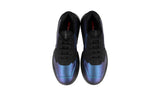 Prada Men's Blue Leather Polarius Iridescent Sneaker 4E3566