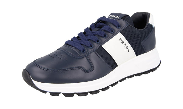 Prada Men's 4E3571 3L3F F0I33 Leather Sneaker