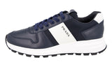 Prada Men's Blue Leather Prax01 Sneaker 4E3571