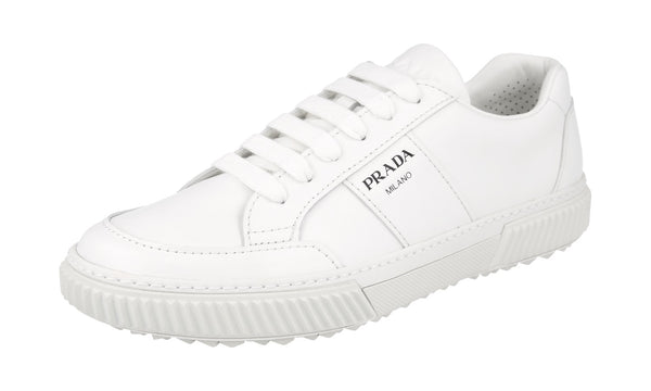 Prada Men's 4E3574 3ON8 F0009 Leather Sneaker
