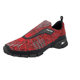 Prada Men's Red Knit Crosssection Sock Slip-on Sneaker 4O3223