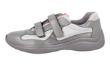 Prada Men's Grey Leather Americas Cup Sneaker 4O3305