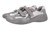 Prada Men's Grey Leather Americas Cup Sneaker 4O3305