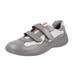 Prada Men's Grey Leather Americas Cup Sneaker 4O3305