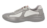 Prada Men's Grey Leather Americas Cup Sneaker 4O3305