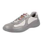 Prada Men's Grey Leather Americas Cup Sneaker 4O3305