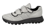 Prada Men's Grey Leather Prax Hook N Loop Sneaker 4O3508