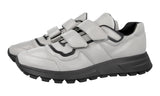 Prada Men's Grey Leather Prax Hook N Loop Sneaker 4O3508