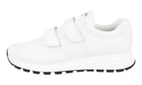 Prada Men's White Leather Prax Hook N Loop Sneaker 4O3528