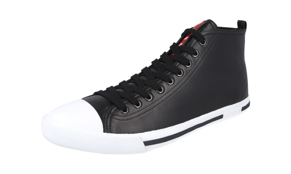 Prada Men's 4T2583 3O5A F0002 Leather High-Top Sneaker