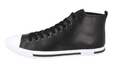 Prada Men's Black Leather High-Top Sneaker 4T2583