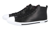 Prada Men's Black Leather High-Top Sneaker 4T2583