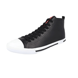Prada Men's Black Leather High-Top Sneaker 4T2583