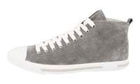 Prada Men's Grey Leather High-Top Sneaker 4T2583