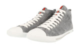 Prada Men's Grey Leather High-Top Sneaker 4T2583