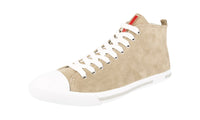 Prada Men's 4T2583 OQ4 F0F24 Leather High-Top Sneaker