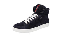 Prada Men's 4T2596 O53 F0008 Leather High-Top Sneaker