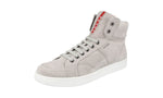 Prada Men's 4T2596 O53 F0424 Leather High-Top Sneaker