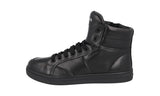 Prada Men's Black Leather High-Top Sneaker 4T2596
