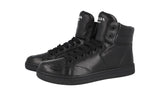 Prada Men's Black Leather High-Top Sneaker 4T2596