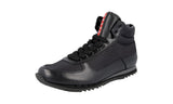 Prada Men's 4T2782 3OA2 F0002 Leather High-Top Sneaker