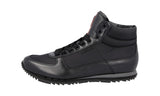 Prada Men's Black Leather High-Top Sneaker 4T2782