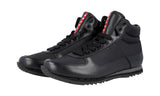 Prada Men's Black Leather High-Top Sneaker 4T2782