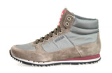 Prada Men's Grey Leather High-Top Sneaker 4T2782