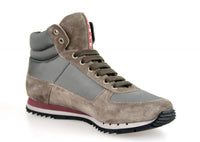 Prada Men's Grey Leather High-Top Sneaker 4T2782