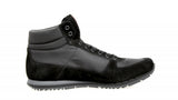 Prada Men's Black Leather High-Top Sneaker 4T2782