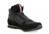 Prada Men's Black Leather High-Top Sneaker 4T2782