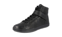 Prada Men's 4T2787 2OD8 F0002 Leather High-Top Sneaker