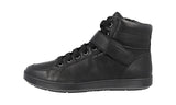 Prada Men's Black Leather High-Top Sneaker 4T2787