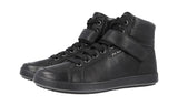 Prada Men's Black Leather High-Top Sneaker 4T2787