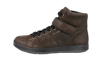 Prada Men's Brown Leather High-Top Sneaker 4T2787