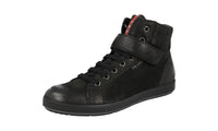 Prada Men's 4T2787 FIA F0002 Leather High-Top Sneaker