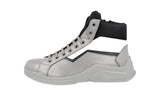 Prada Men's Grey Leather Polarius High-Top Sneaker 4T2802