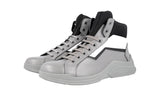 Prada Men's Grey Leather Polarius High-Top Sneaker 4T2802