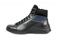 Prada Men's Black Leather Polarius High-Top Sneaker 4T2802