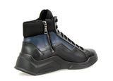 Prada Men's Black Leather Polarius High-Top Sneaker 4T2802