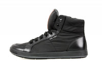 Prada Men's Black Leather High-Top Sneaker 4T2842