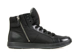 Prada Men's Black Leather High-Top Sneaker 4T2842