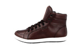 Prada Men's Brown Leather High-Top Sneaker 4T2842