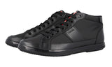 Prada Men's Black Leather High-Top Sneaker 4T2878