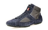 Prada Men's Blue Leather Car Racing Montecarlo High-Top Sneaker 4T2924