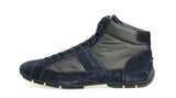 Prada Men's Blue Leather Car Racing Montecarlo High-Top Sneaker 4T2924