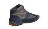 Prada Men's Blue Leather Car Racing Montecarlo High-Top Sneaker 4T2924
