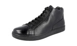 Prada Men's 4T2998 1OBC F0002 Buffalo Leather High-Top Sneaker