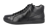Prada Men's Black Buffalo Leather High-Top Sneaker 4T2998