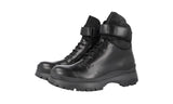 Prada Men's Black Heavy-Duty Rubber Sole Leather Half-Boot 4T3035